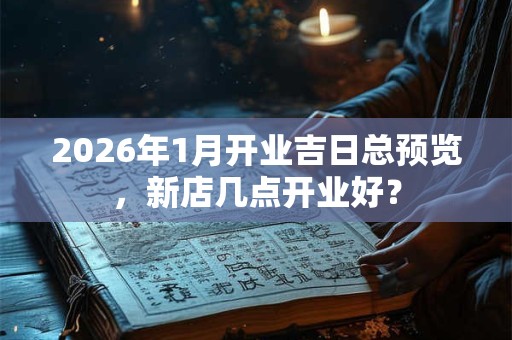 2026年1月开业吉日总预览，新店几点开业好？