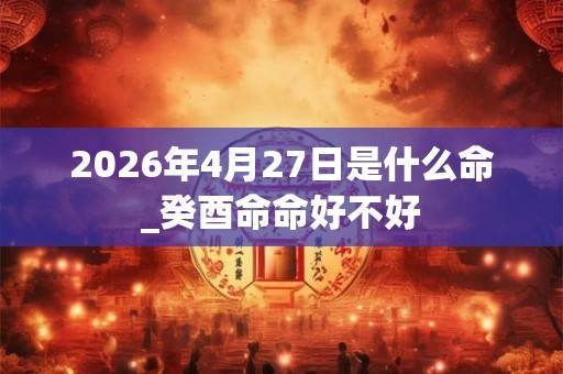 2026年4月27日是什么命_癸酉命命好不好