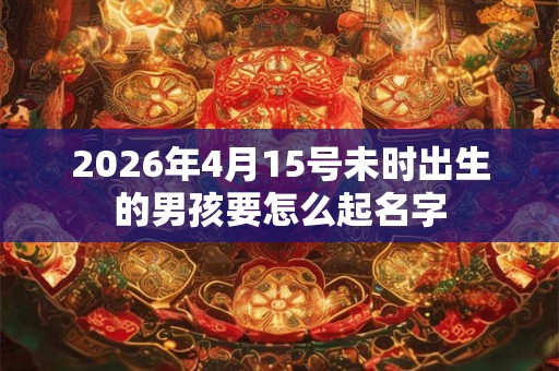 2026年4月15号未时出生的男孩要怎么起名字 2026年4月15号未时出生的男孩要怎么起名字