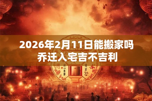 2026年2月11日能搬家吗 乔迁入宅吉不吉利