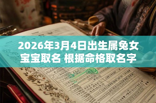 2026年3月4日出生属兔女宝宝取名 根据命格取名字 2026年3月4日出生属兔女宝宝取名 根据命格取名字