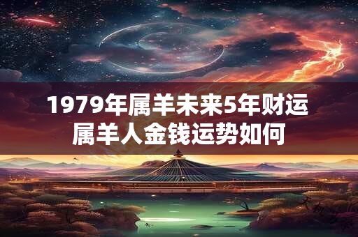 1979年属羊未来5年财运 属羊人金钱运势如何
