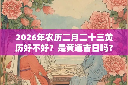 2026年农历二月二十三黄历好不好？是黄道吉日吗？