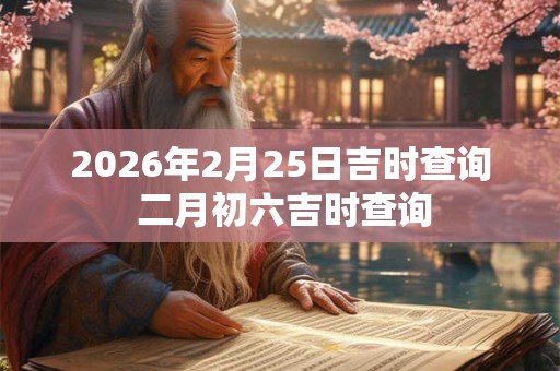 2026年2月25日吉时查询 二月初六吉时查询
