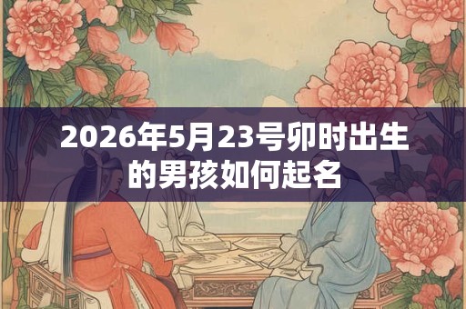2026年5月23号卯时出生的男孩如何起名