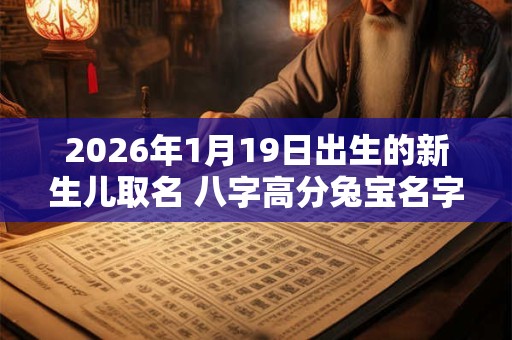 2026年1月19日出生的新生儿取名 八字高分兔宝名字