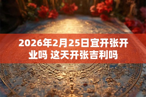 2026年2月25日宜开张开业吗 这天开张吉利吗