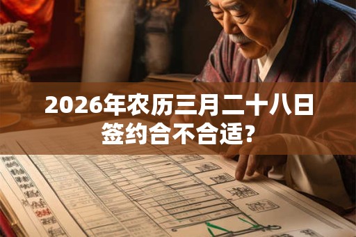 2026年农历三月二十八日签约合不合适？