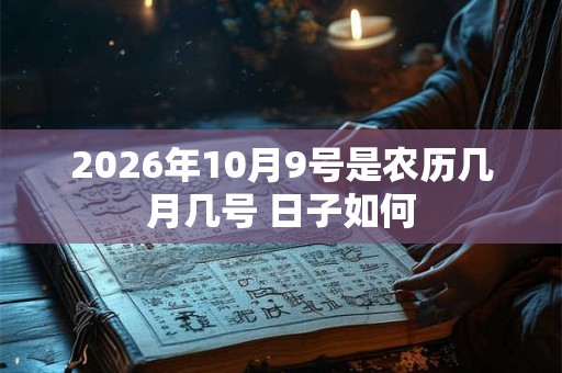 2026年10月9号是农历几月几号 日子如何