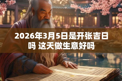 2026年3月5日是开张吉日吗 这天做生意好吗