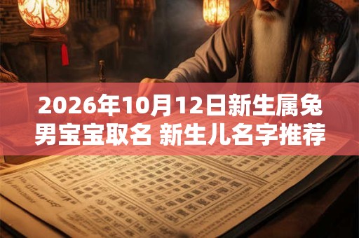2026年10月12日新生属兔男宝宝取名 新生儿名字推荐 2026年10月12日新生属兔男宝宝取名 新生儿名字推荐