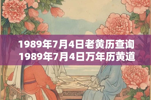 1989年7月4日老黄历查询 1989年7月4日万年历黄道吉日 1989年7月4日老黄历查询 1989年7月4日万年历黄道吉日