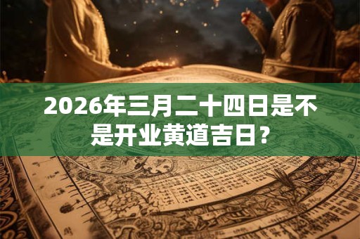 2026年三月二十四日是不是开业黄道吉日？