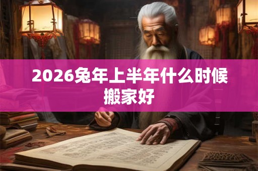 2026兔年上半年什么时候搬家好