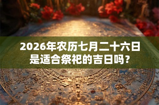 2026年农历七月二十六日是适合祭祀的吉日吗？