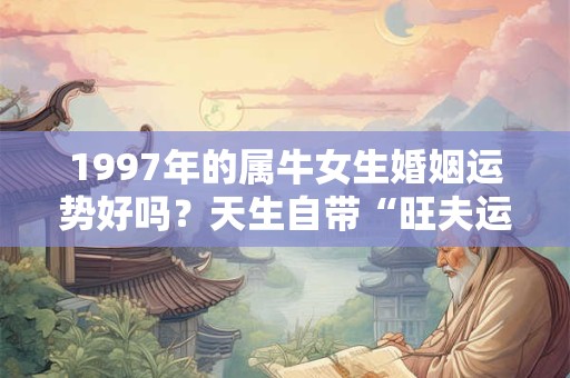 1997年的属牛女生婚姻运势好吗？天生自带“旺夫运”？