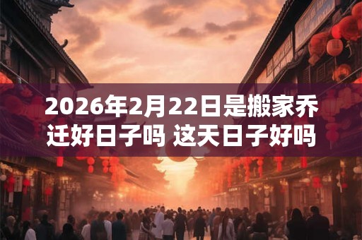 2026年2月22日是搬家乔迁好日子吗 这天日子好吗