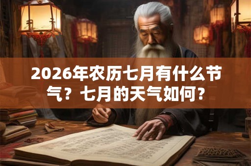 2026年农历七月有什么节气？七月的天气如何？