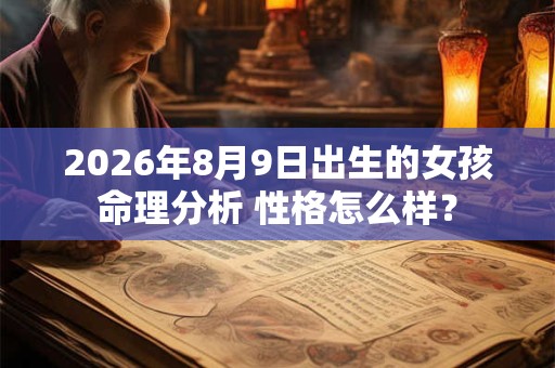 2026年8月9日出生的女孩命理分析 性格怎么样？