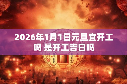 2026年1月1日元旦宜开工吗 是开工吉日吗