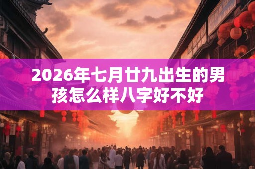 2026年七月廿九出生的男孩怎么样八字好不好