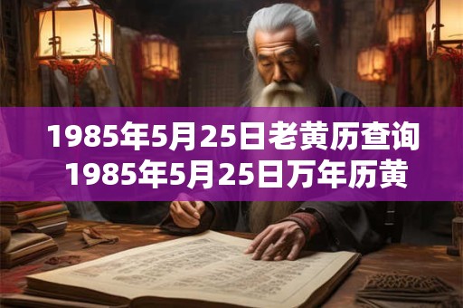 1985年5月25日老黄历查询 1985年5月25日万年历黄道吉日