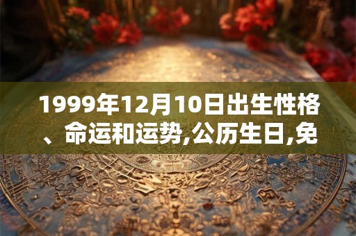 1999年12月10日出生性格、命运和运势,公历生日,免费算命