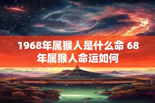 1968年属猴人是什么命 68年属猴人命运如何