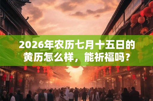 2026年农历七月十五日的黄历怎么样,能祈福吗? 2026年农历七月十五日的黄历怎么样,能祈福吗?