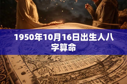 1950年10月16日出生人八字算命 1950年10月16日出生人八字算命