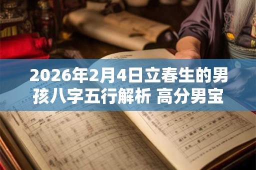 2026年2月4日立春生的男孩八字五行解析 高分男宝宝取名字