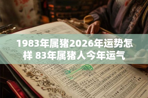 1983年属猪2026年运势怎样 83年属猪人今年运气