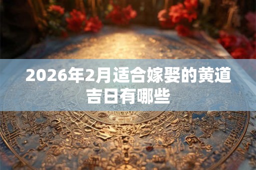 2026年2月适合嫁娶的黄道吉日有哪些