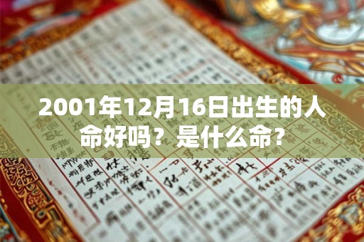 2001年12月16日出生的人命好吗?是什么命? 2001年12月16日出生的人命好吗?是什么命?