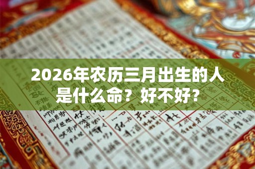 2026年农历三月出生的人是什么命?好不好? 2026年农历三月出生的人是什么命?好不好?