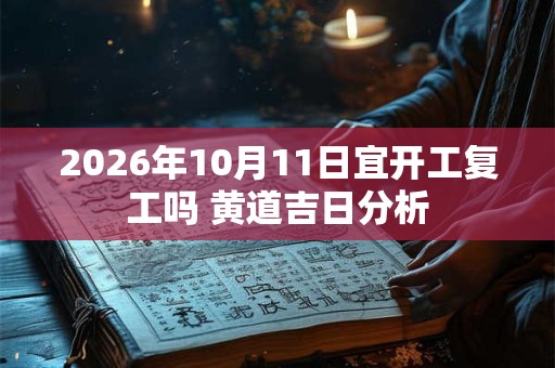 2026年10月11日宜开工复工吗 黄道吉日分析 2026年10月11日宜开工复工吗 黄道吉日分析
