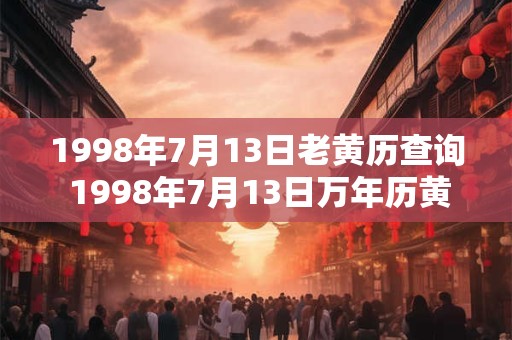 1998年7月13日老黄历查询 1998年7月13日万年历黄道吉日 1998年7月13日老黄历查询 1998年7月13日万年历黄道吉日