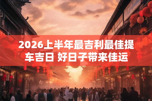 2026上半年最吉利最佳提车吉日 好日子带来佳运 2026上半年最吉利最佳提车吉日 好日子带来佳运