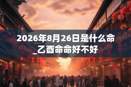 2026年8月26日是什么命_乙酉命命好不好
