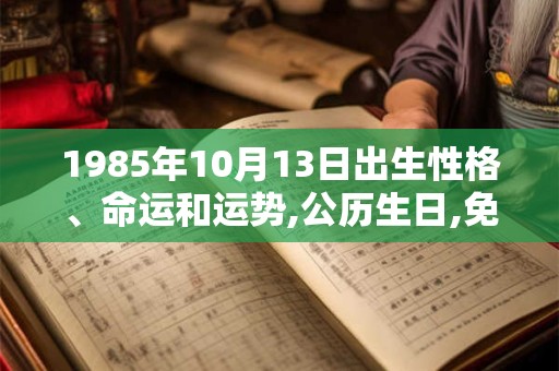 1985年10月13日出生性格、命运和运势,公历生日,免费算命 1985年10月13日出生性格、命运和运势,公历生日,免费算命