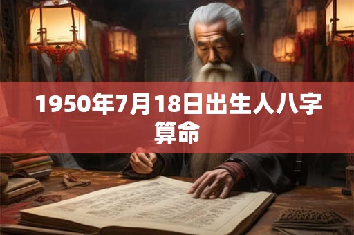 1950年7月18日出生人八字算命 1950年7月18日出生人八字算命