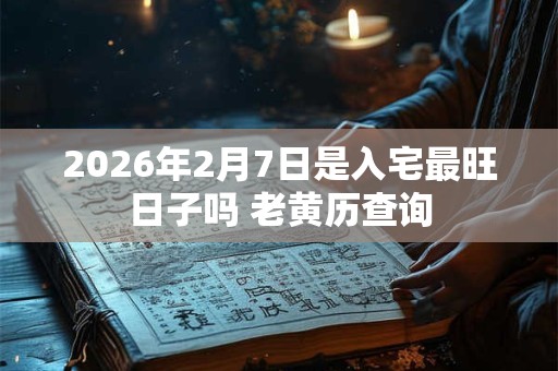 2026年2月7日是入宅最旺日子吗 老黄历查询 2026年2月7日是入宅最旺日子吗 老黄历查询