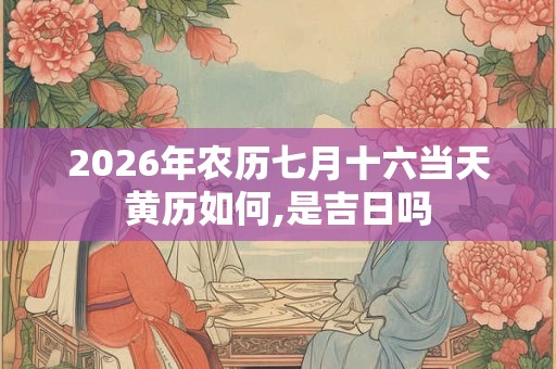 2026年农历七月十六当天黄历如何,是吉日吗 2026年农历七月十六当天黄历如何,是吉日吗