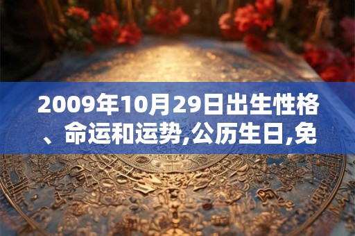 2009年10月29日出生性格、命运和运势,公历生日,免费算命