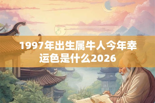 1997年出生属牛人今年幸运色是什么2026