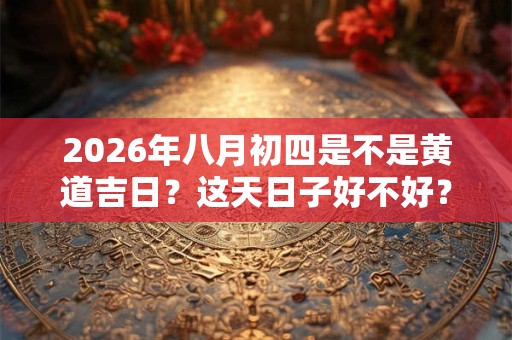 2026年八月初四是不是黄道吉日？这天日子好不好？
