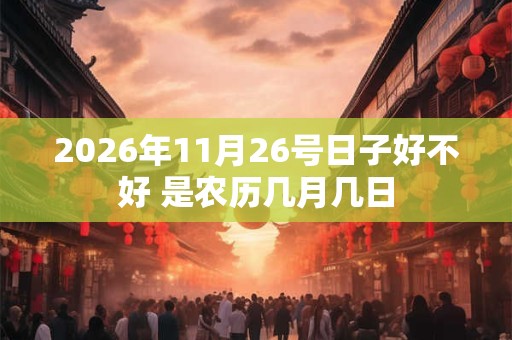 2026年11月26号日子好不好 是农历几月几日