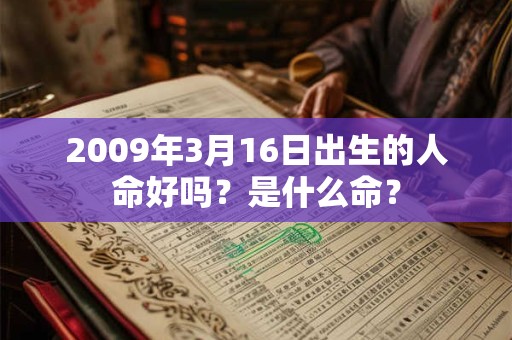 2009年3月16日出生的人命好吗？是什么命？