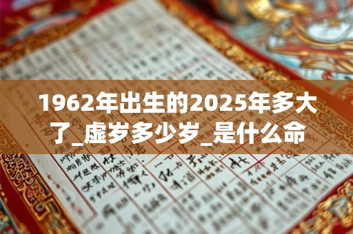 1962年出生的2025年多大了_虚岁多少岁_是什么命 1962年出生的2025年多大了_虚岁多少岁_是什么命