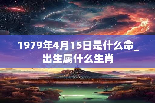 1979年4月15日是什么命_出生属什么生肖